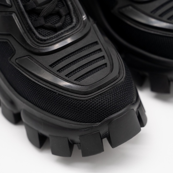 size 41eu 11 US Prada Cloudbust Thunder Mid Top Sneakers Black Wedge - Picture 7 of 12